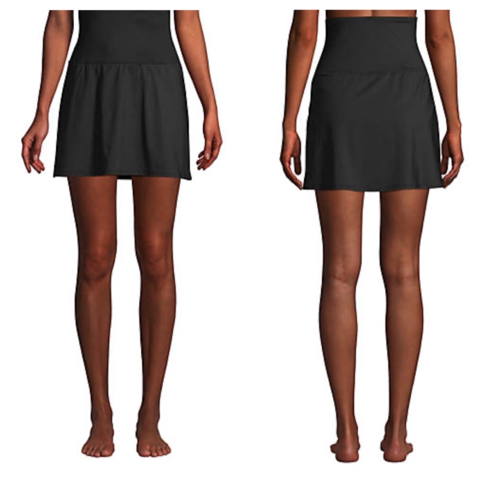 Lands' End Black Swim Skirt
